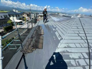 スノーストップ撤去完了・屋根洗浄