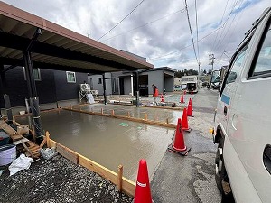 土間コンクリート打設