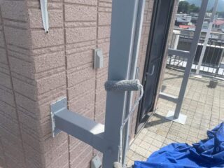 屋上オーニング鉄骨塗装