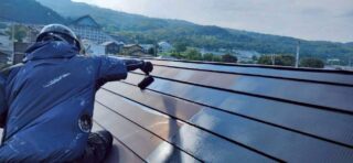 屋根錆止め下塗り