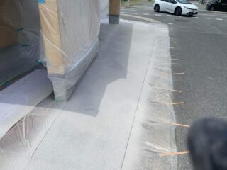 樹脂セメント吹き付け完了