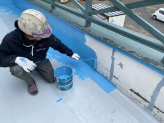 立上り部 防水材塗布