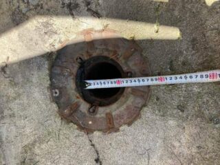 改修用ドレン設置前・採寸